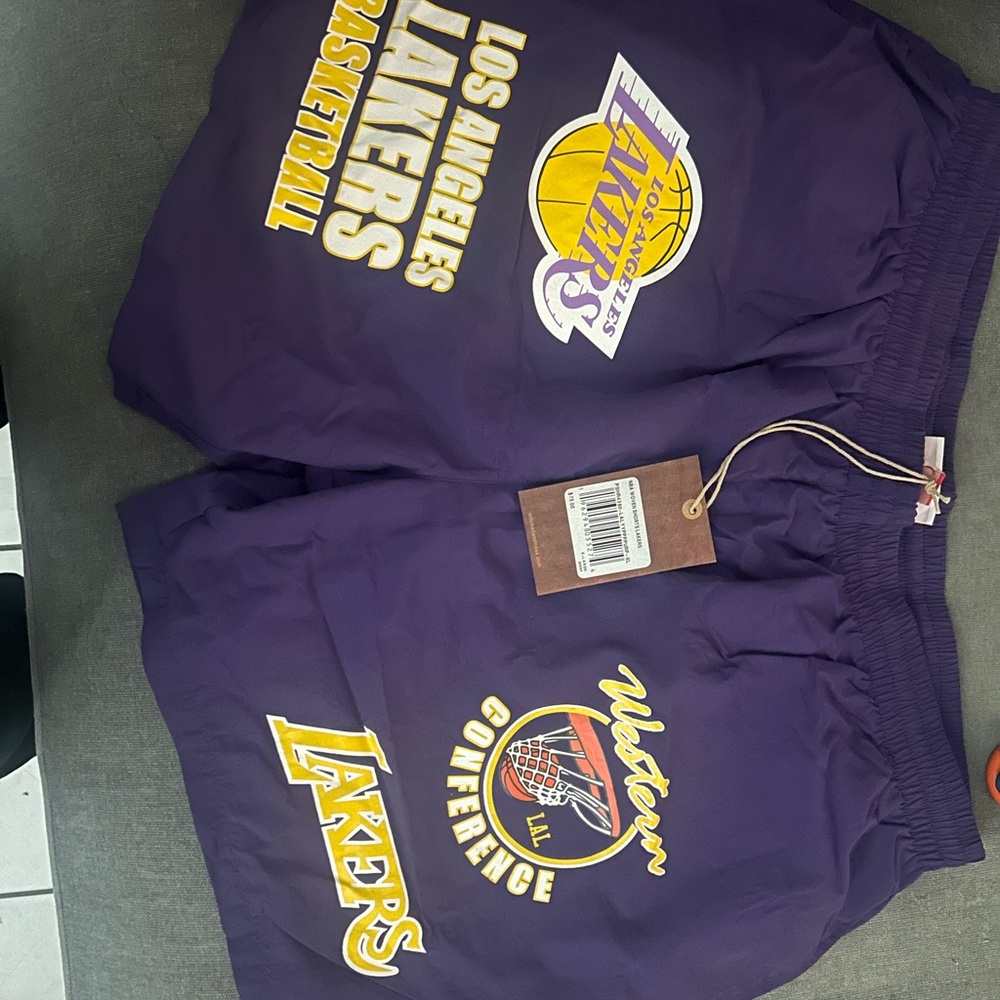 Mitchell & Ness Los Angeles Lakers Purple & Gold Shorts